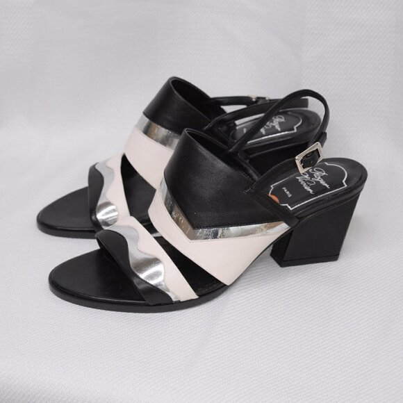 NWT Roger Vivier Block Heeled Sandals Sz 5.5 - Picture 1 of 12